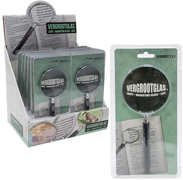 vergrootglas 90 mm zwart