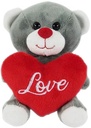 beer hart love grijs 12cm