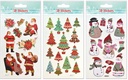 sticker kerst 10x19cm 3d