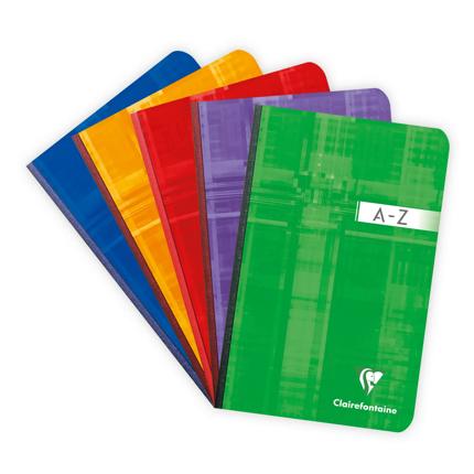 Adresboekje met linnen rug 11x17cm 96 blad geruit 5x5mm Geassorteerde kleuren