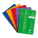 Adresboekje met linnen rug 11x17cm 96 blad geruit 5x5mm Geassorteerde kleuren