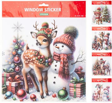 raamsticker kerst 30x30cm