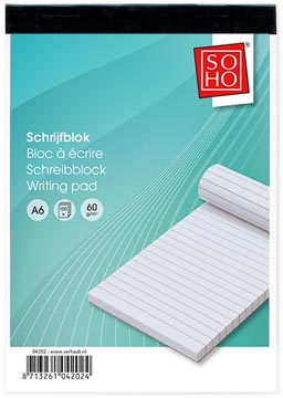 soho notitieblokje a6 gelijnd