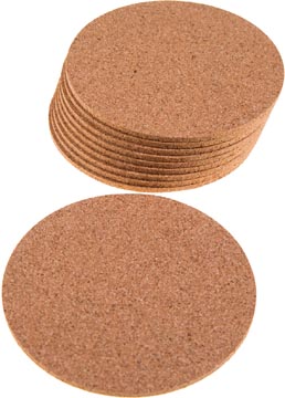 10 RONDE VORM IN KURK 10CMX3MM