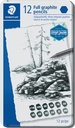 DOOS LUMOGRAPH STAEDTLER (12 POTLODEN)