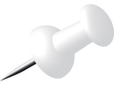 Doosje 40 Push Pins (Wit)