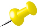 Doosje 40 Push Pins (Geel)