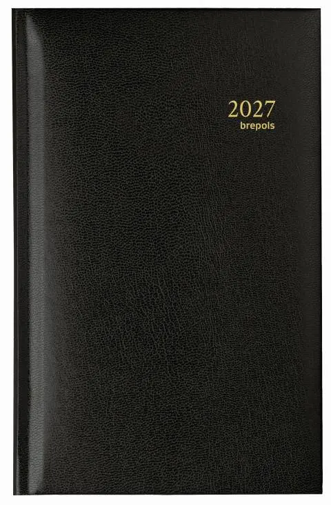 Agenda Brepols Interplan Lima zwart 1 week per 2 pagina's 6-talig Ft 90 x 160 mm
