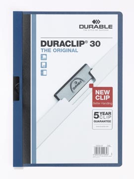 Durable, Klemmap Duraclip A4, 3Mm, Tot 30 Vellen Diep Blauw