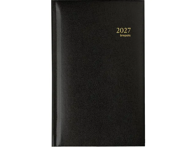 Agenda Brepols Interplan Lima Zwart 1 week per 2 pagina's 1-talig Ft 90 x 160 mm