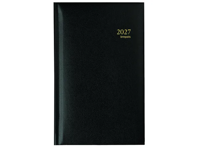 Agenda Brepols Interplan Lima Zwart 1 week per 2 pagina's 1-talig Ft 90 x 160 mm