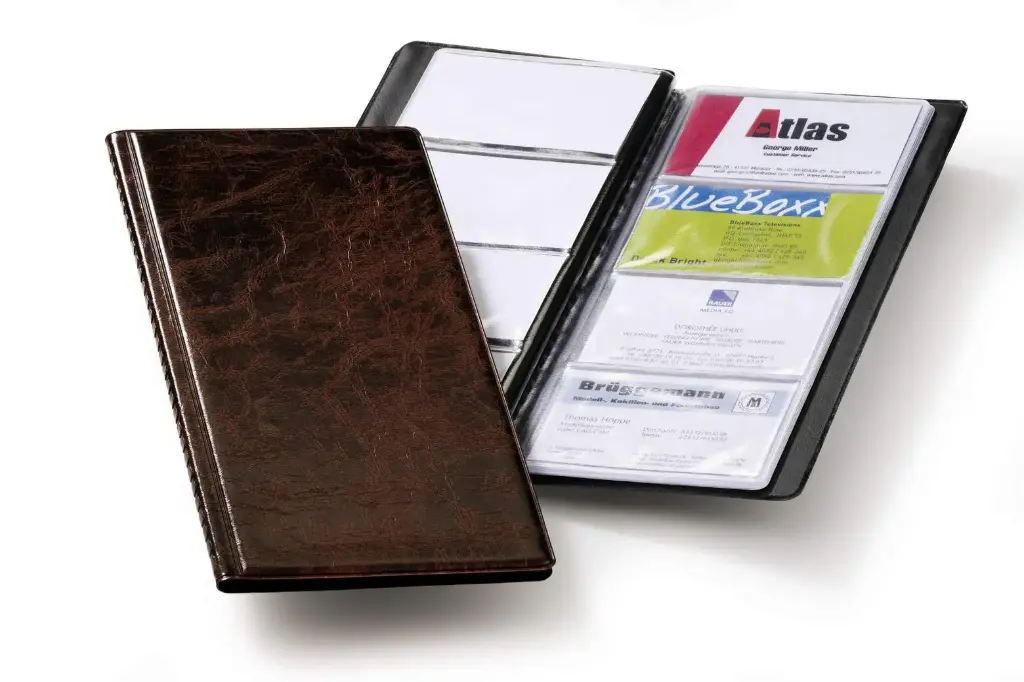 Durable, Visitekaartalbum Visifix, Lederlook, Bruin, 96