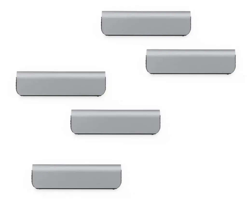 Durable, zelfklevende magneetklem DURAFIX CLIP 60 mm, zilver, zakje van 5