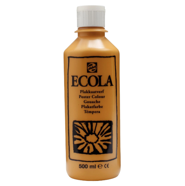 Ecola Plakkaatverf Fles 500 Ml Gele Oker 227