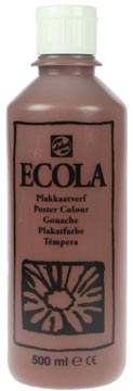 Ecola Plakkaatverf Fles 500 ml Brown 400