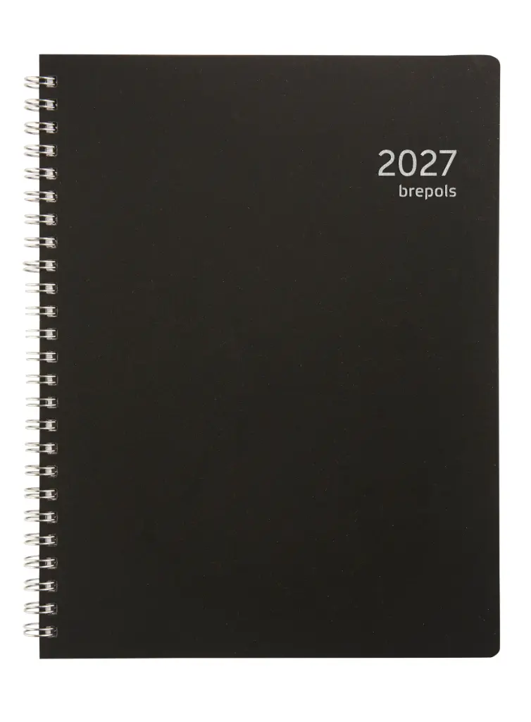 agenda brepols timing week polyprop zwart