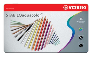 ETUI KLEURPOTLODEN AQUACOLOR METAAL (36)