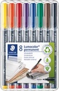 Etui Lumocolor Staedtler 318 Permanent (Dikte 0.6Mm 8 Kleuren)