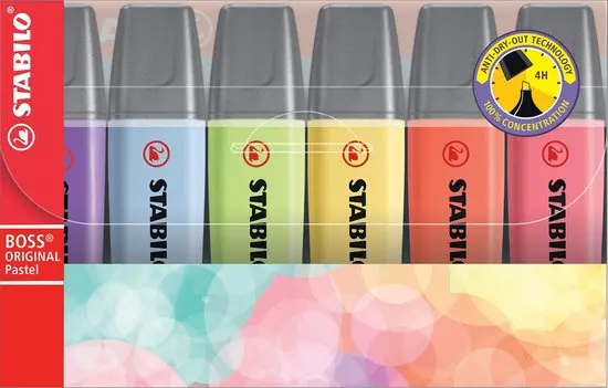 Etui stabilo boss (pastel, 6)