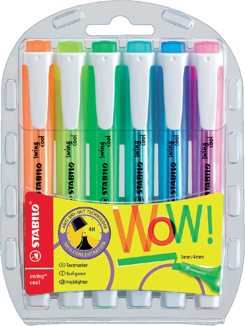 Markeerstift Stabilo Swing Cool 275/6 - 6St