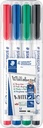 Etui Witbordstiften 301 Staedtler (Dikte 1,0Mm, 4 Kleuren)