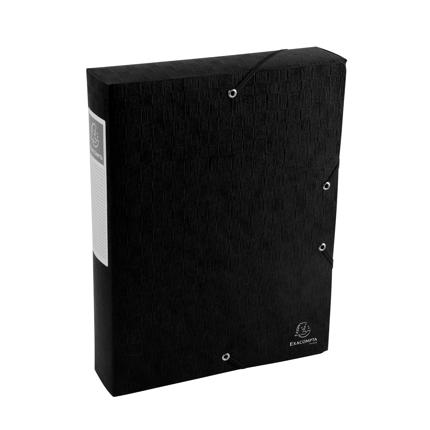 EXABOX GLANSKARTON 3 ELASTIEKEN (ZWART)