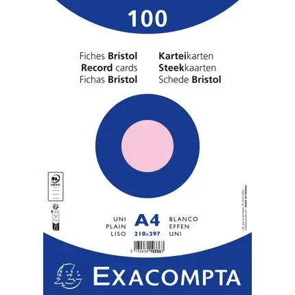 fiches (a8 (55x74mm), roos, gelijnd)