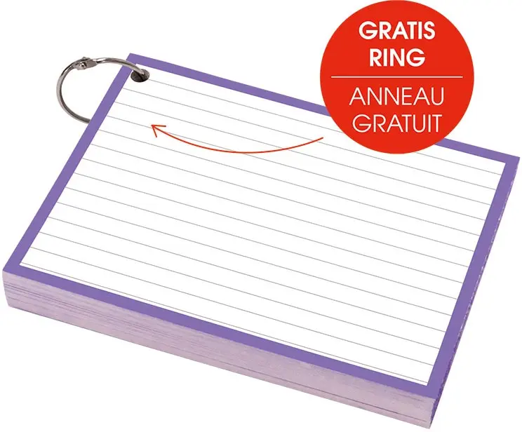 flashcard (a6, paars)