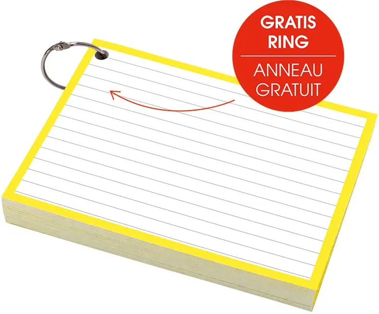 flashcard (a6, geel)