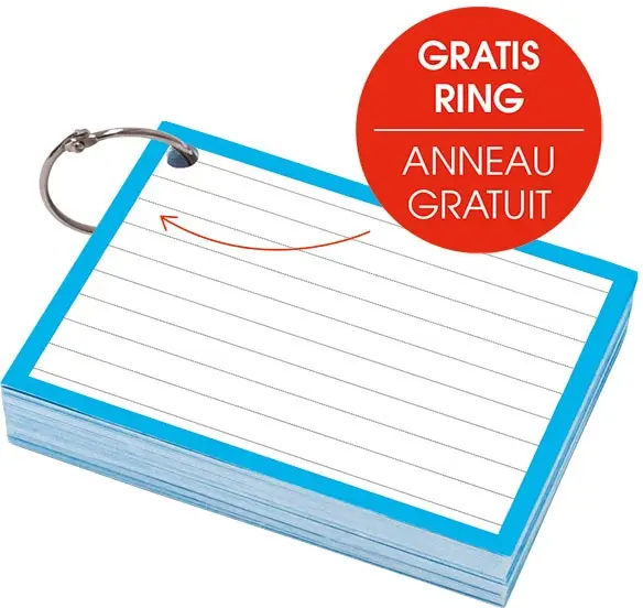 flashcard (a7, blauw)