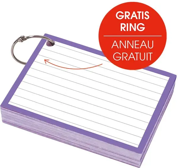 flashcard (a7, paars)