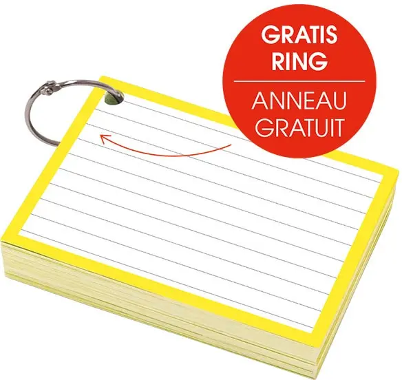 flashcard (a7, geel)