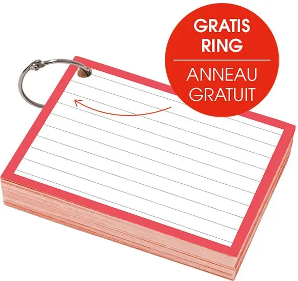 flashcard (a7, rood)