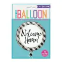 Helium Ballon "Welcome Home" Zwart 45cm 