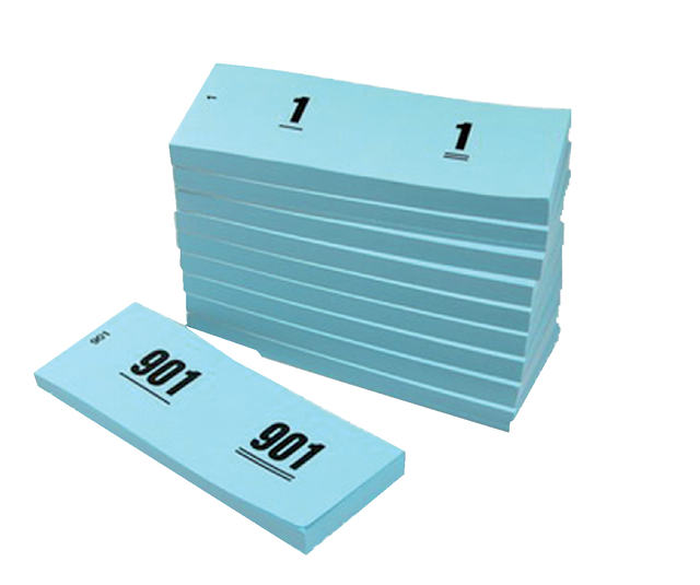 Nummerblok 42x105mm - blauw - 10st