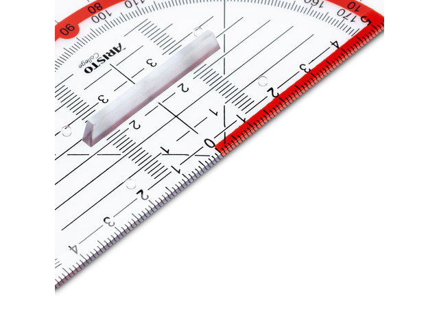 GEODRIEHOEK 16CM GEO COLLEGE ARISTO (MET GREEP)