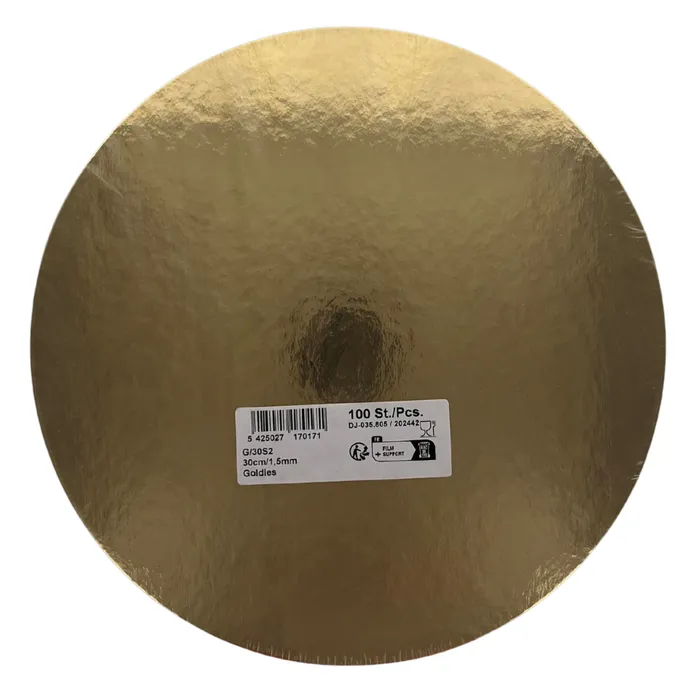 Kartonnen onderlegger 1,5mm - goud - ø300mm