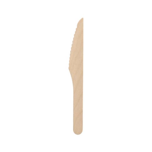 Houten bestek 100 stuks (messen)