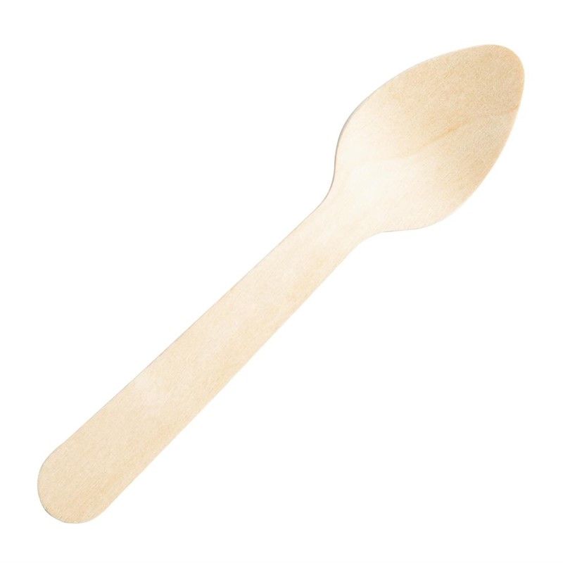 Houten bestek 100 stuks (koffielepels)
