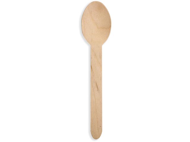 Houten bestek 100 stuks (lepels)