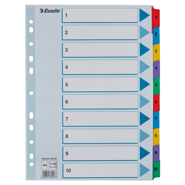 index luxe mylar plus a4 (cijfers 1-10)