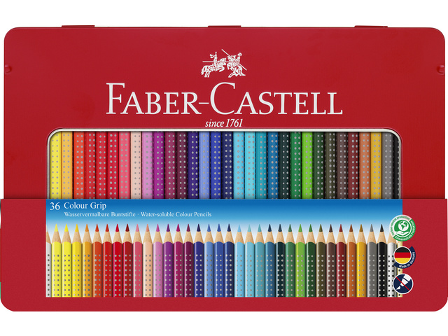 Faber Castell Kleurpotlood Grip 2001 Metalen Etui 36 Stuks