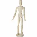 Model Gemaakt Van Gepolijst Hardhout, Man, H. 30Cm