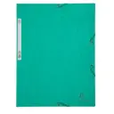 elastomap 3 kleppen in glanskarton met rugetiket, 400g/m2 - a4 - groen
