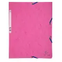 elastomap 3 kleppen in glanskarton met rugetiket, 400g/m2 - a4 - roze