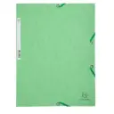 elastomap 3 kleppen in glanskarton met rugetiket, 400g/m2 - a4 - licht groen