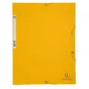 elastomap 3 kleppen in glanskarton met rugetiket, 400g/m2 - a4 - geel