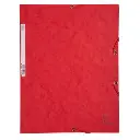 elastomap 3 kleppen in glanskarton met rugetiket, 400g/m2 - a4 - rood