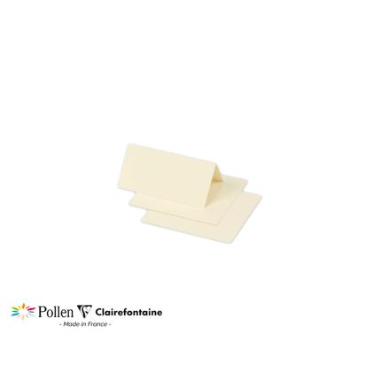 pollen pak 25 gevouwen tafelnaambordjes 210g 85x80 - ivoor