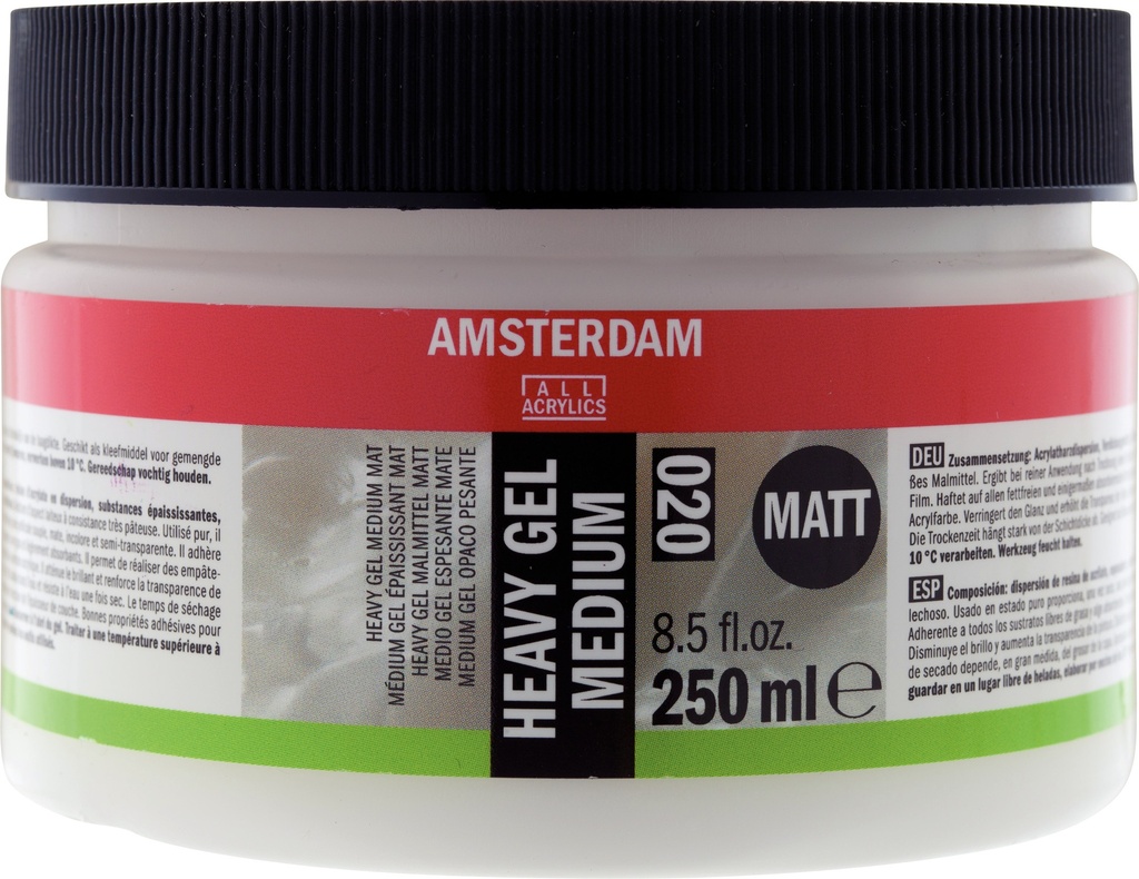 Amsterdam Heavy Gel Medium Mat 020 Pot 250 Ml